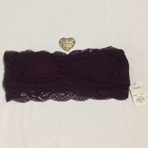 Mudd Pretty Little Layers Lace Bandeau Purple